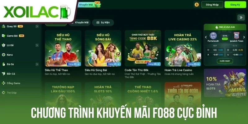 Chương trình khuyến mãi Fo88 cực đỉnh